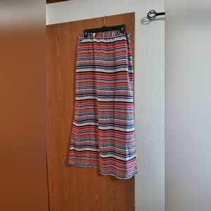 Olive & Oak Colorful Striped Maxi Skirt